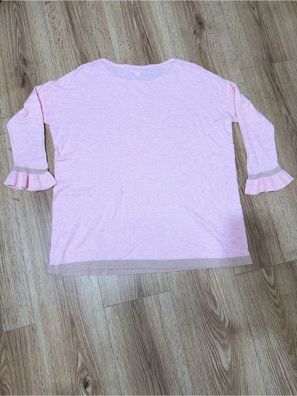 Lilly Pulitzer Pink Ruffle Sleeve Knit Top - Picture 2 of 5